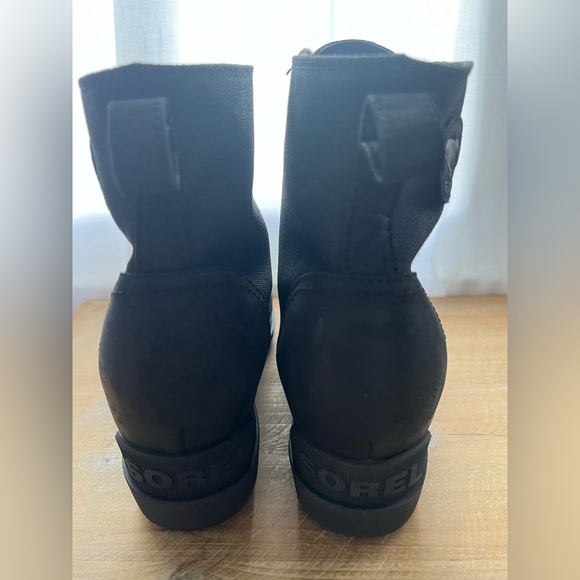 New Sorel Women's Evie II Lace Boots Black, Sea Salt in Size 12 - Picture 5 of 10